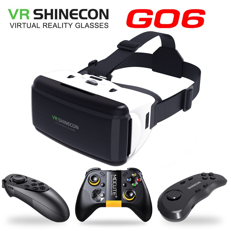 VR Shinecon G06 Virtual Reality Glasses 3D VR Smartphone Headset Helmet Goggle Video Game Box For iPhone Android Smart Phone