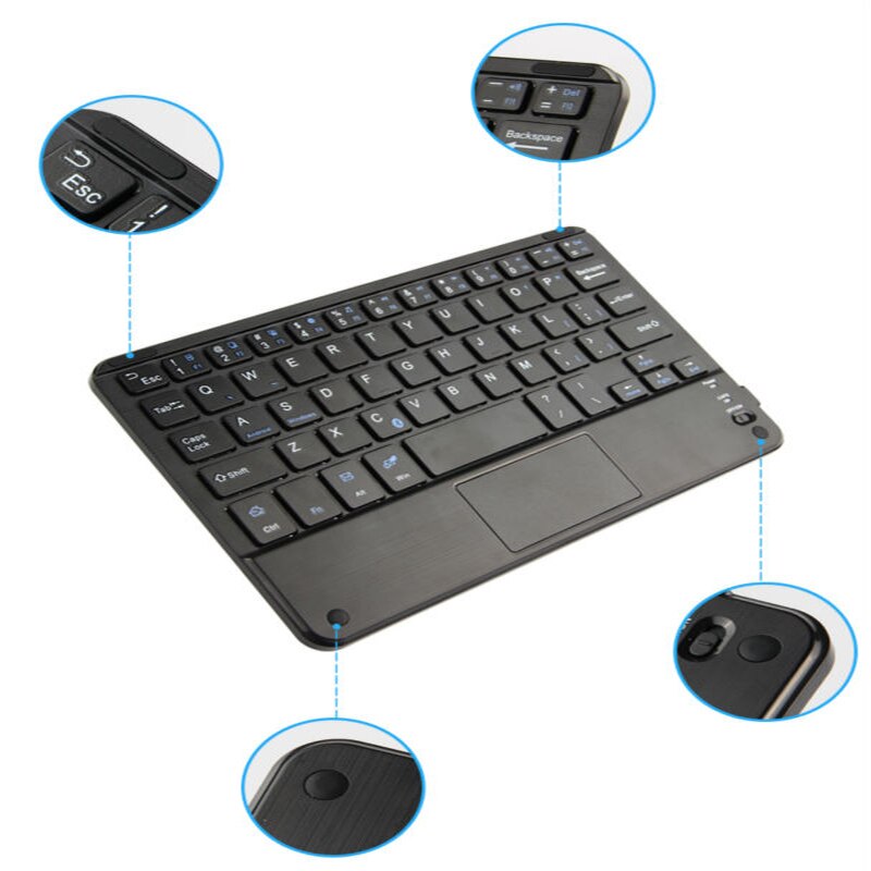 Touch Bluetooth Keyboard for Android Tablet Wireless Bluetooth Keyboard With Touchpad for iPad PC Computer Samsung Tab Tablet