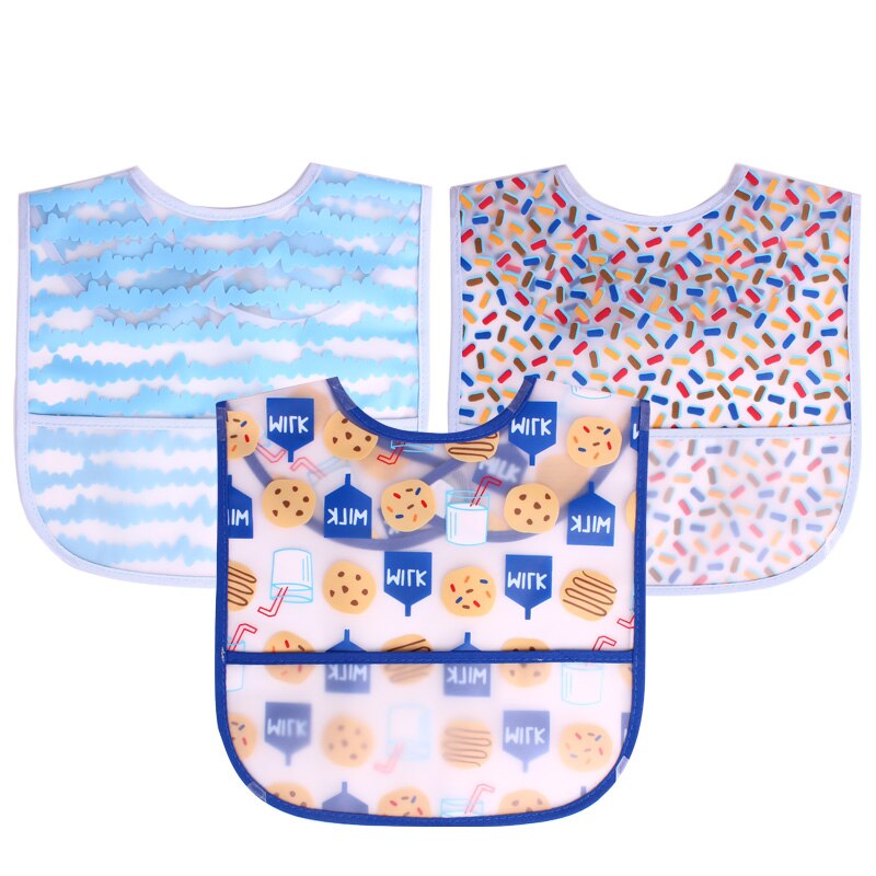 3 stücke Baby & freundlicher Wasserdicht Frucht & Veggie PEVA Wasserdichte Baby jungen mädchen Lätzchen bebe Zubehör