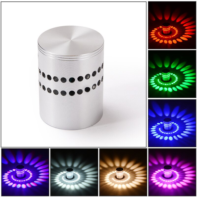 Sun Flower Wall Lamp Aluminum 3W RGB LED Aluminum Wall Lamp with Remote