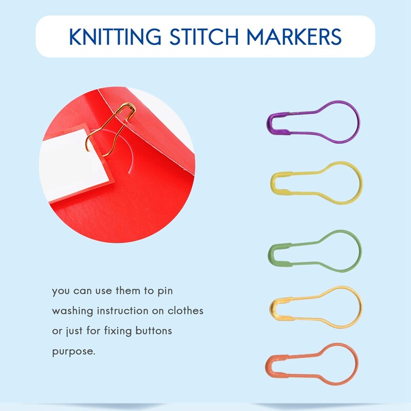 1000 Pcs Lamp Kalebas Pinnen-Metalen Kalebas Pinnen Peervormige Pins Voor Breien Stitch Markers, naaien Kleding Diy Craft Maken