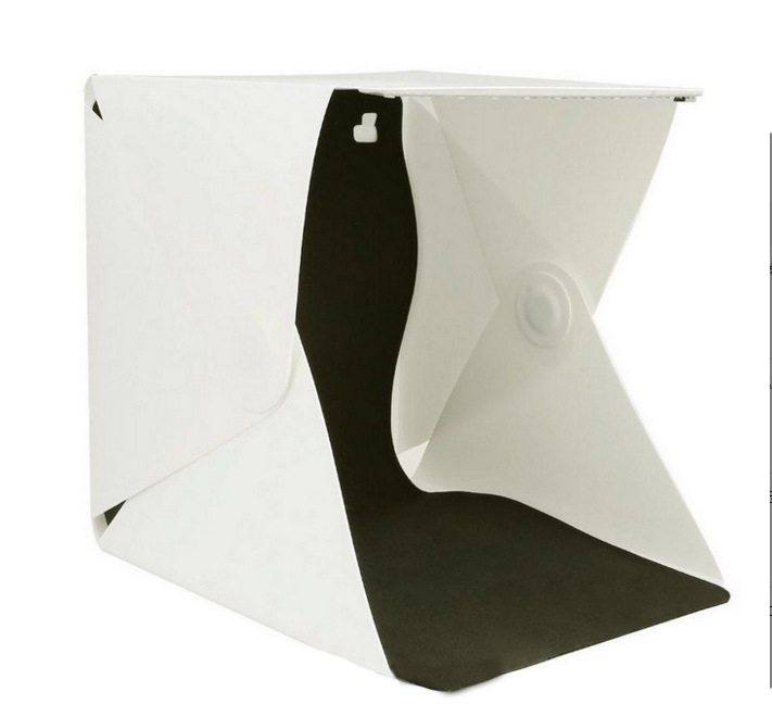 Z40 mini vikbar lightbox led ljus soft box fotoljus tält kit fotografering studio softbox 2* bakgrund box 20cm*24cm*24cm