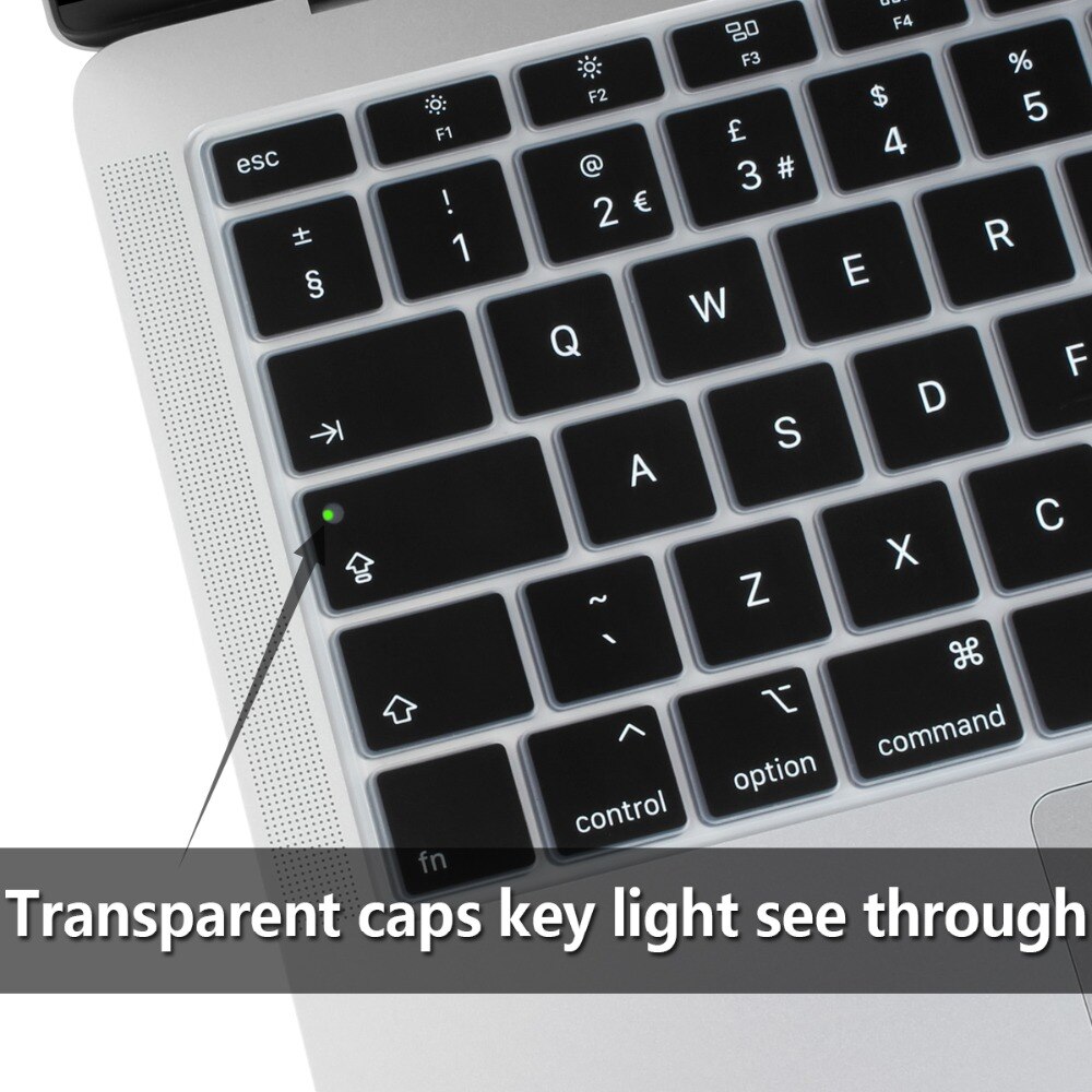 Euro English Water Dust Proof Keyboard Cover for Macbook Air 13 A1932 A2179 Super Thin Keyboard Protector