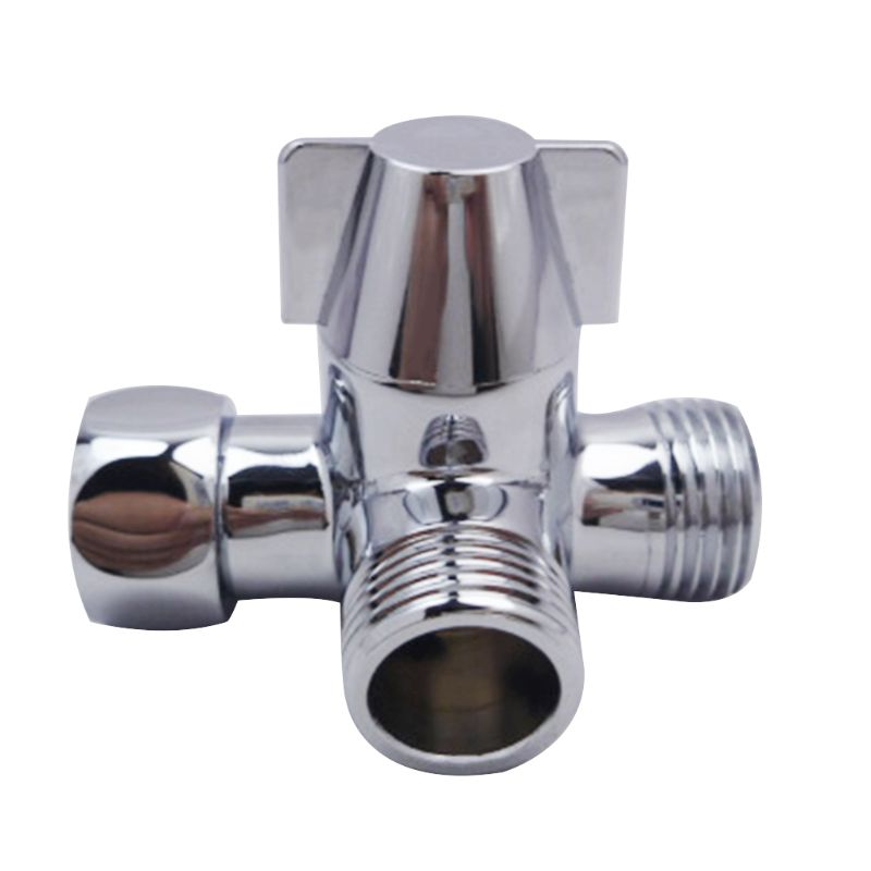 Metalen Drie-Weg Water Diverter T-Vormige Adapter Douche Afleiders Connector Wc Bidet Water Separator Kraan Splitter: Default Title