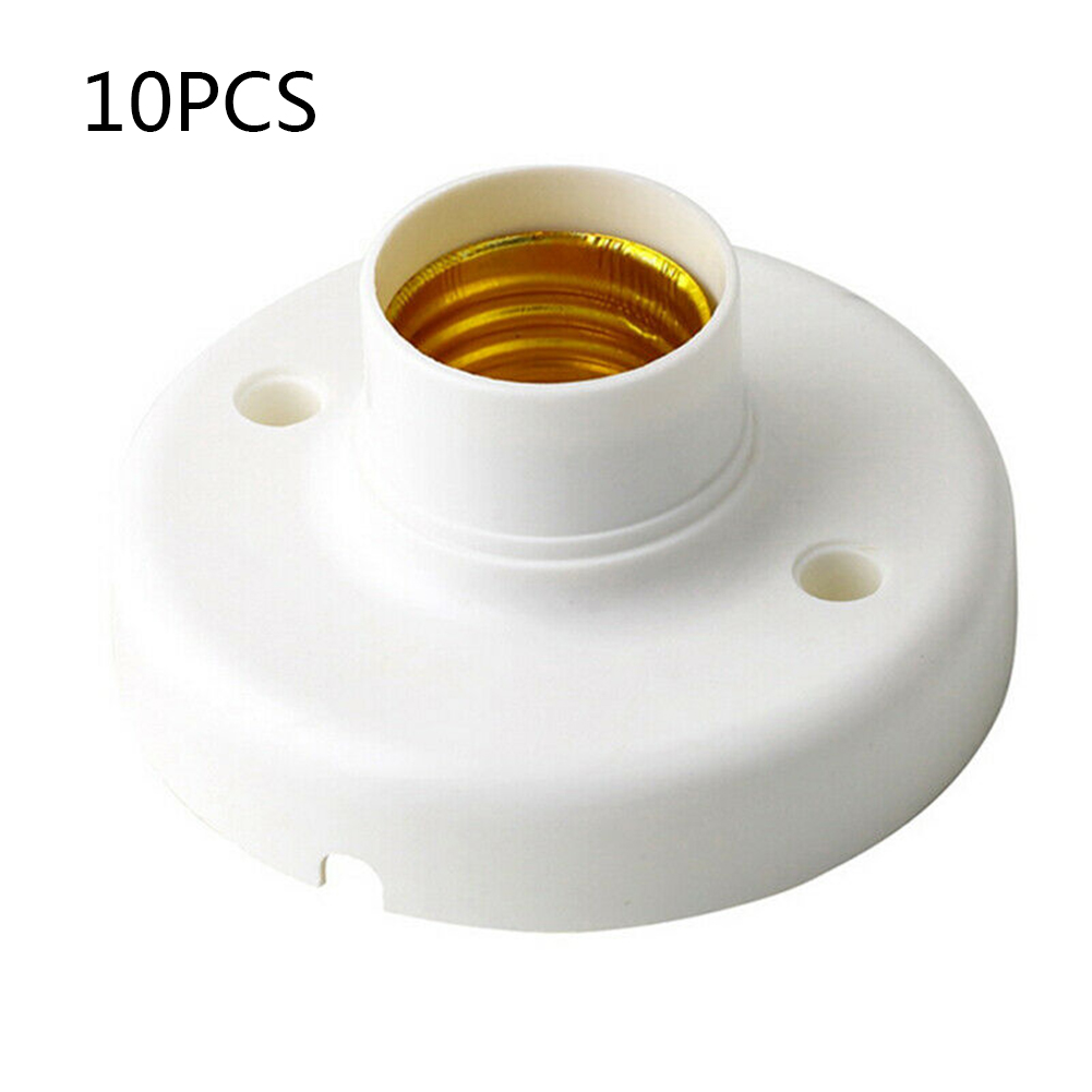 10pcs E27 Light Bulb Pendants Lamp Holder Screw Cap Sockets Round Fixing Base in stock