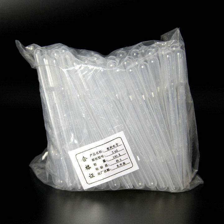 100 stk plastpasteur pipette overførsel pipette dropper polyethylen 0.2ml/0.5ml/1ml/2ml/3ml