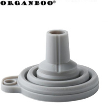 Organboo 1pc køkkenudstyr, der kan trækkes tilbage, foldbar silikontragt, husholdningstragt med stor diameter, olie kan tragt