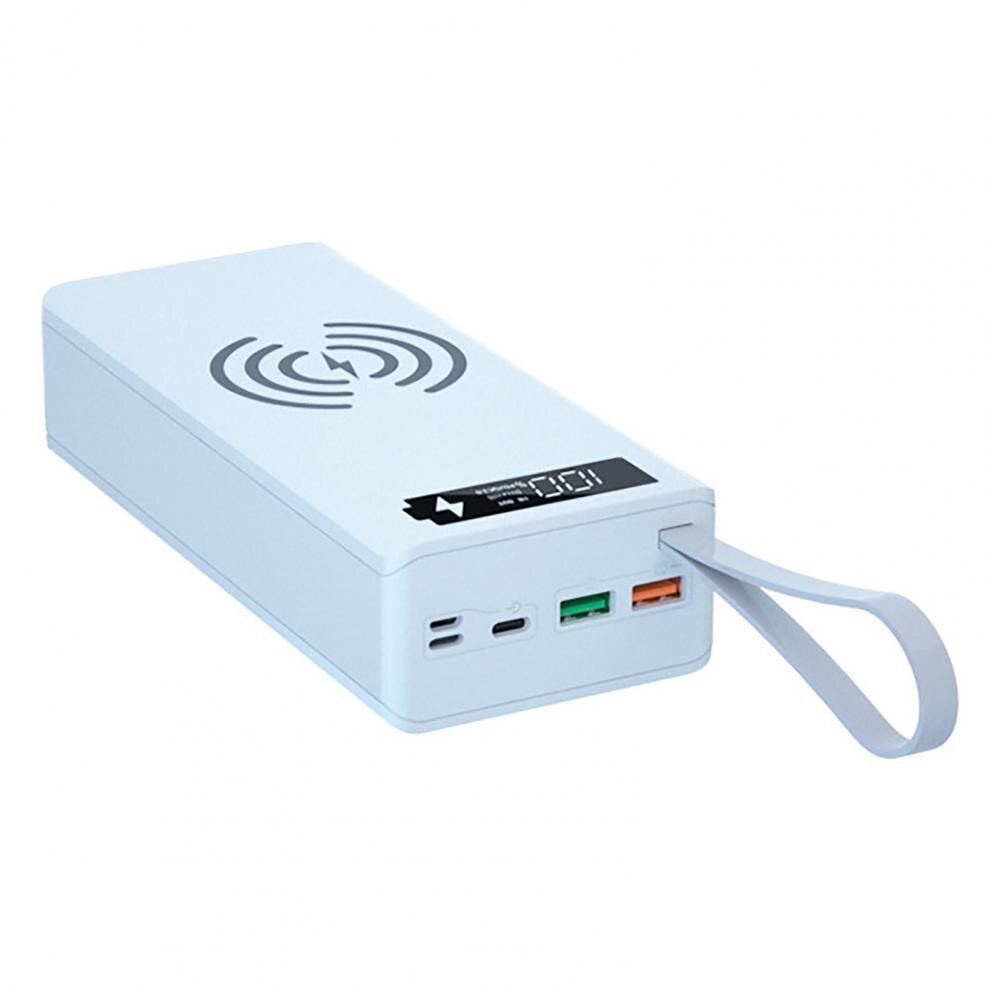 C16 Power Bank Case Detachable DIY 16x18650 Charger Case Quick Charging Power Bank Box for Smart Phone DIY Charger Shell Case: White B