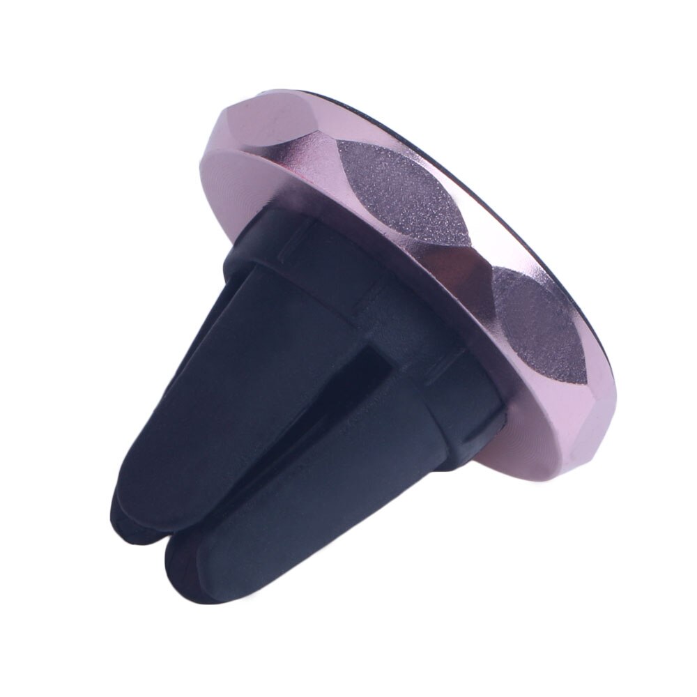 Auto Magnetic Phone Stand Car Magnet Mount Holder Diamond shape Air Vent Mini Outlet Universal For mobile Phone: rosegolden