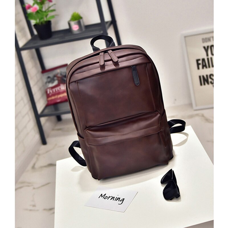 15 pulgadas PU impermeable portátil mochilas Anti-robo funda para portátil para Macbook Air Pro 15 13 12 11 hombres y mujeres mochila para portátil de viaje: Brown