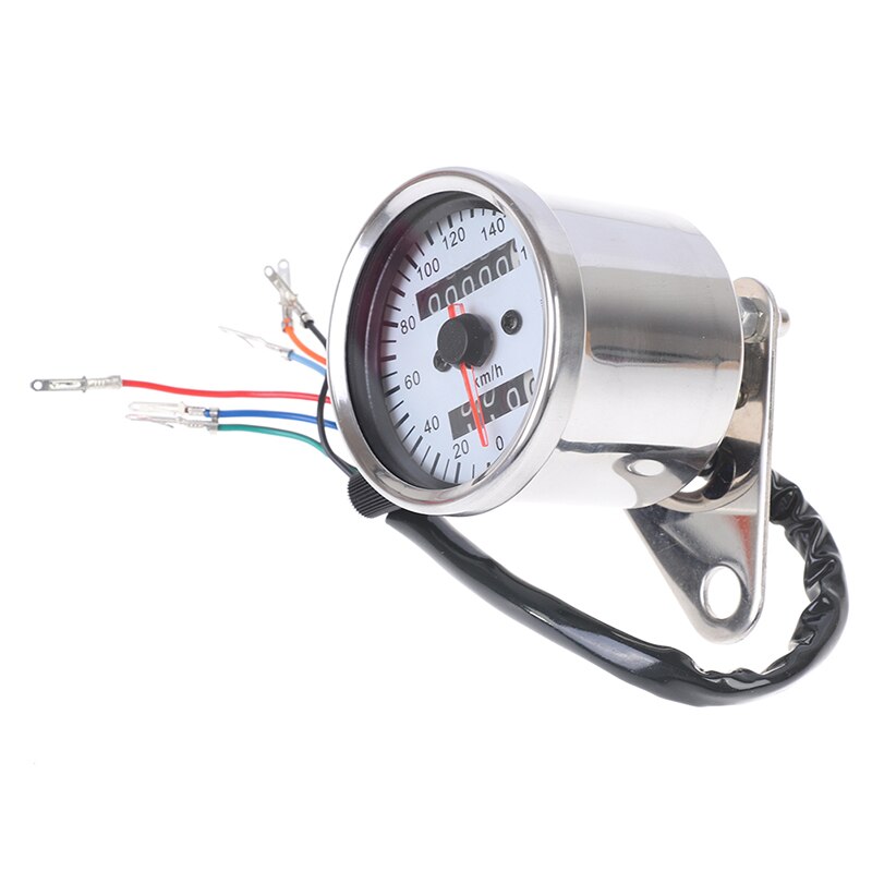 Universele Motorfiets Snelheidsmeter Kilometerteller 12V Motorfiets Dual Speed Meter Met Led Indicator Snelheidsmeter Motorfiets