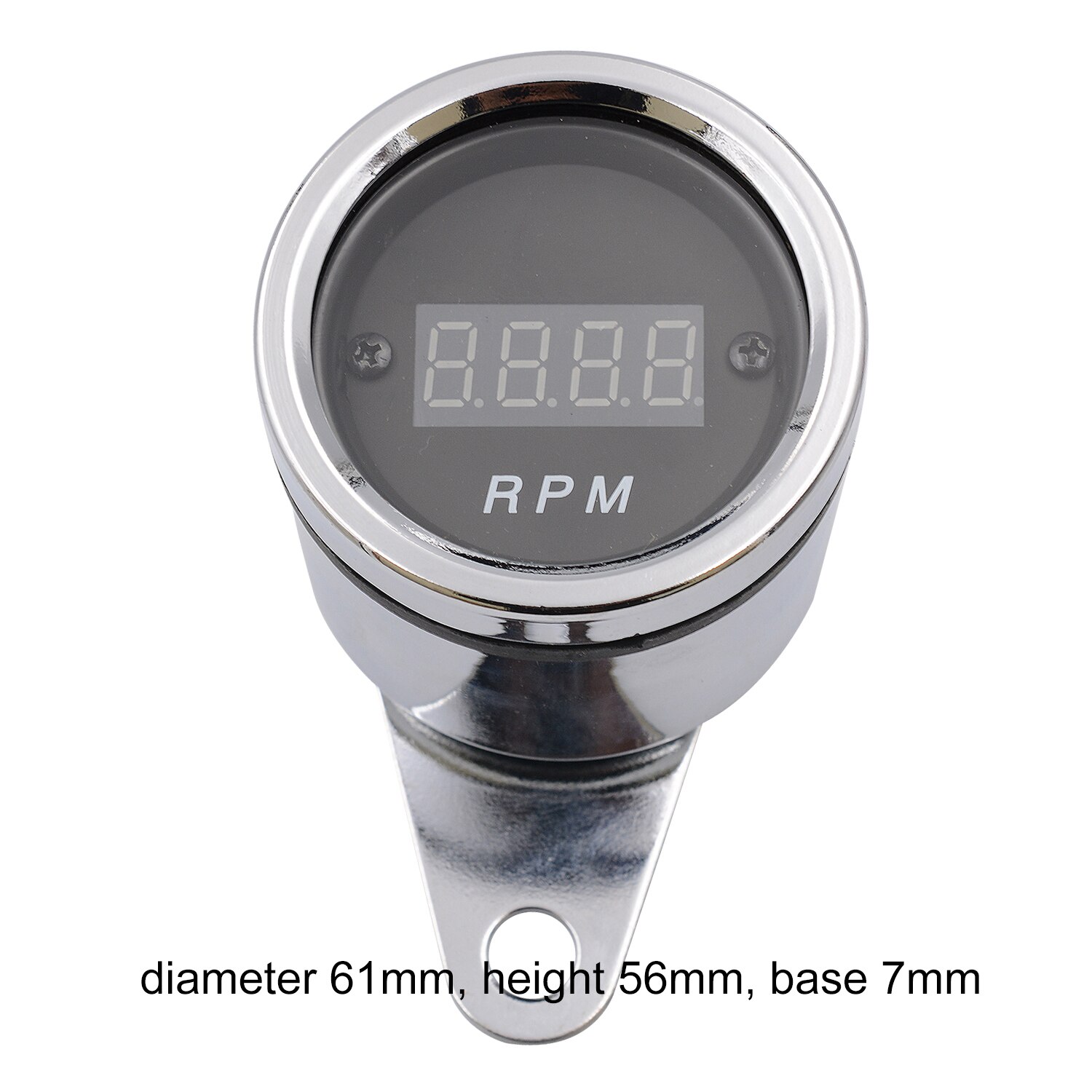 12V Motorrad LED retro Meter Digital Anzeige Einzigen Drehzahlmesser Geändert Motorrad Kilometerzähler Tachometer Km Tisch