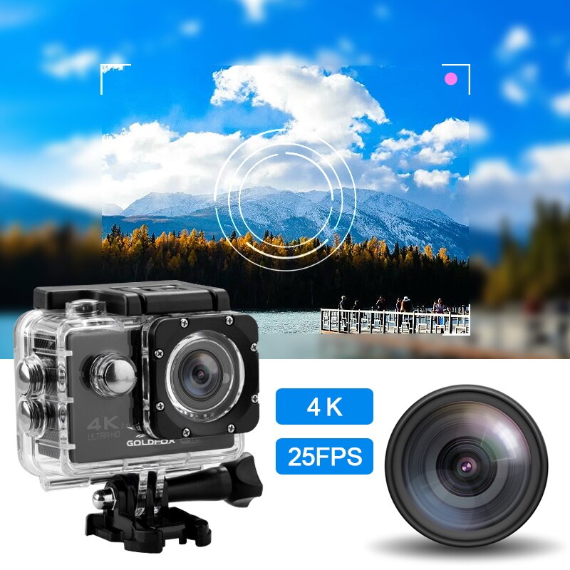 Ultra Hd 4K Actie Camera Wifi 2.0 ''12MP 30M Gaan Waterpoof Pro Sport Camera Video-opname Sport dv Helm Camera