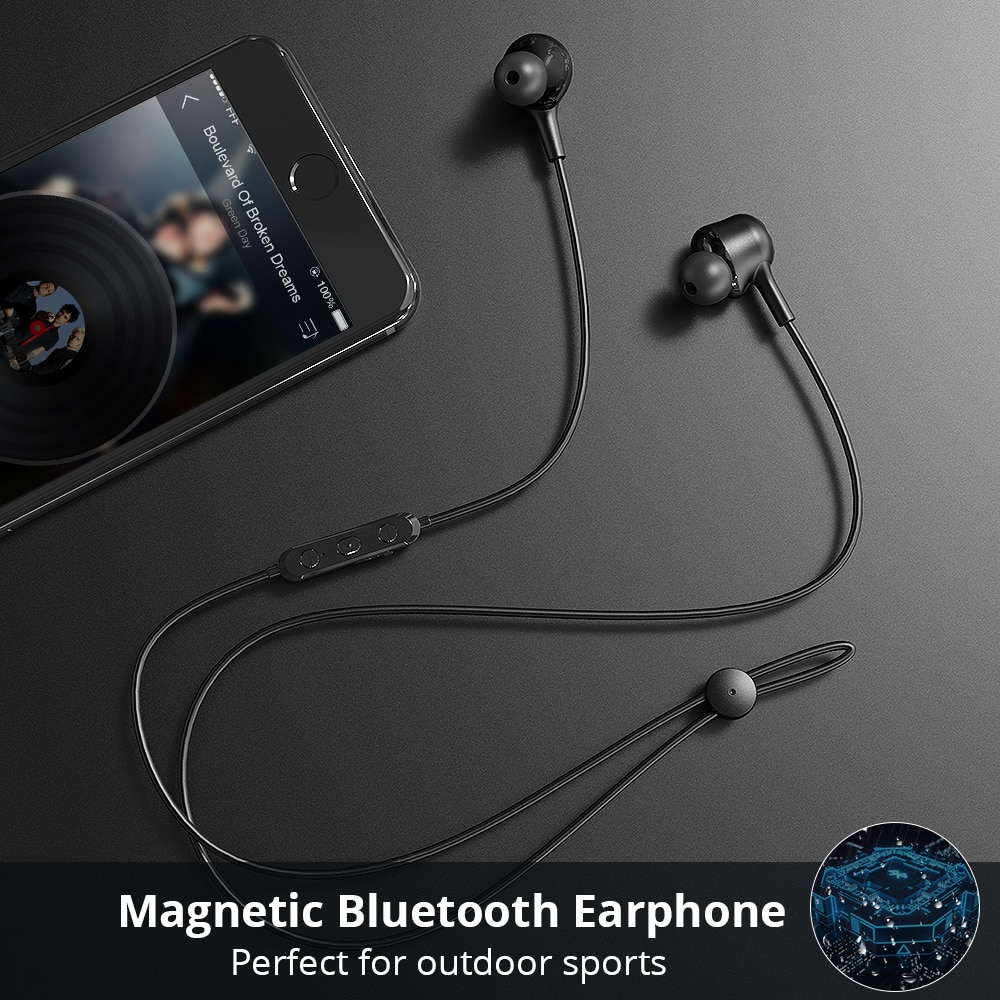 Langsdom  l17 draadloze hoofdtelefoon bluetooth 5.0 oortelefoon voor telefoon iphone headset magneet oordopje met microfoon stereo bluetooth oortelefoon