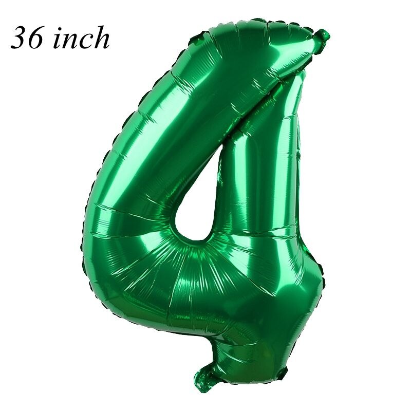 1 Set Of Farm Green Theme Engineering Car Happy Birthday Banner Tractor Party Decoration Truck Excavator Balloon Cake Topper: 36 inch dark green 4