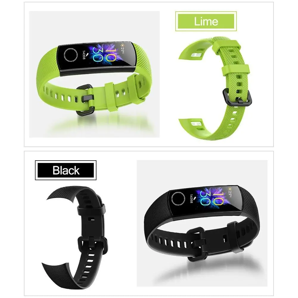 4 stuks riem voor Honor Band 5 4 polsbandjes Sport kleurrijke band siliconen vervangende armband voor Honor Band 5 slimme accessoires