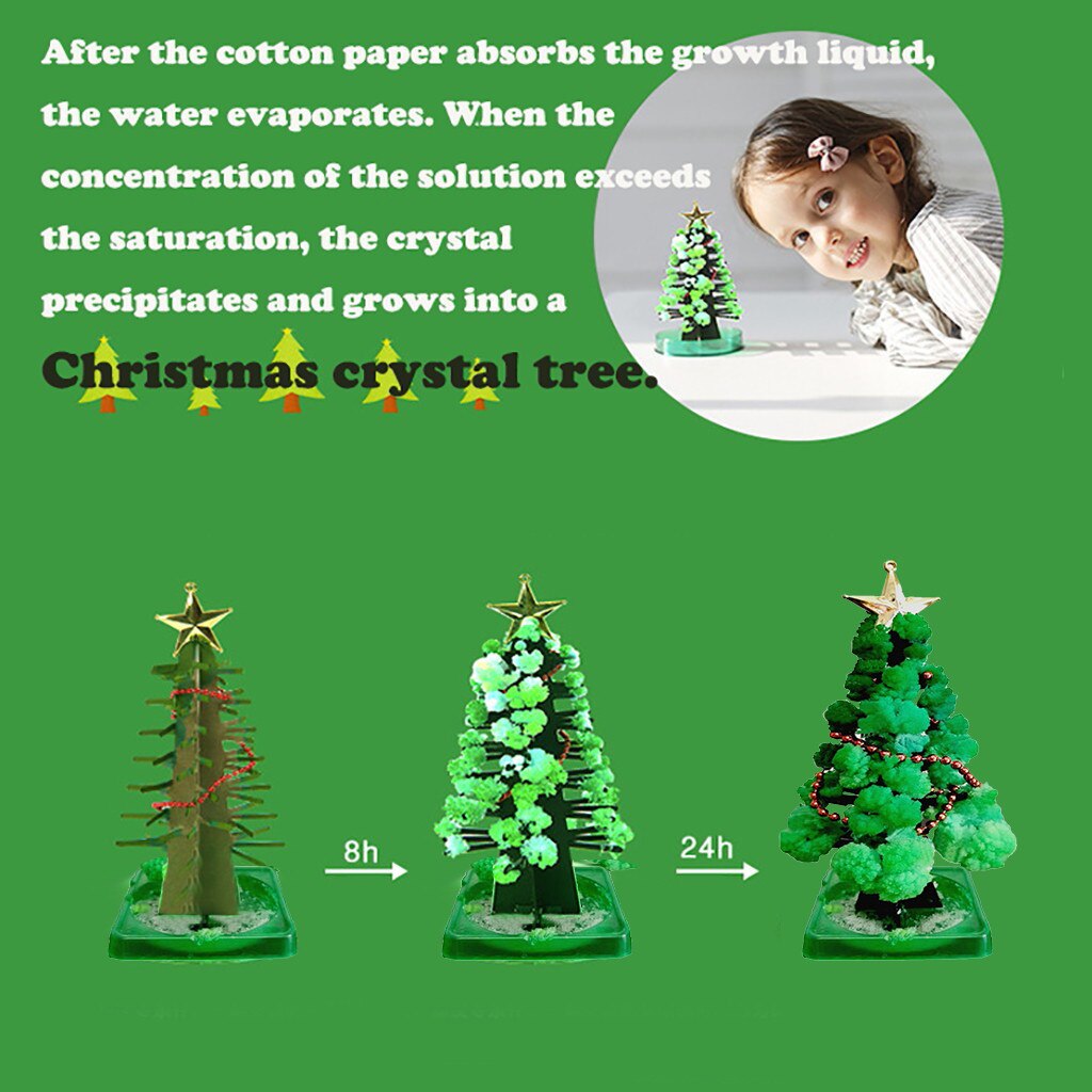 Magic Growing Christmas Tree Paper Tree Blossom Santa Claus Mini Christmas Decoration For Year Kids Desktop Toys 15ml