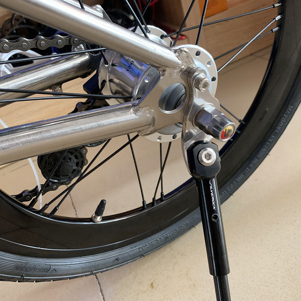 Silverock Legierung Fahrrad Ständer 16 "349 Parkplatz Stehen für Brompton Hechte 3 sechzig Trifold Hinterachse trete Stehen Seite standaard