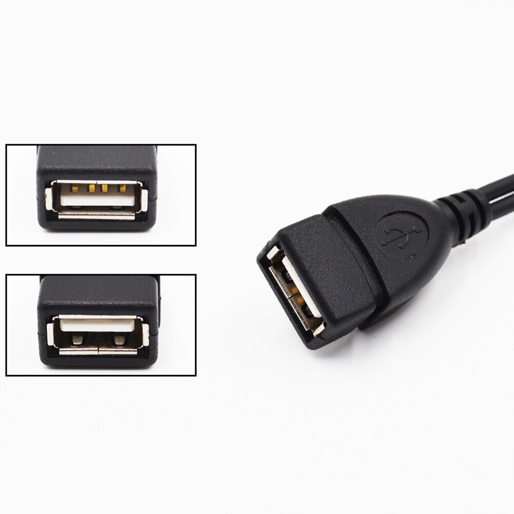 2 In 1 Otg Micro Usb Host Power Y Splitter Usb Adapter Naar Micro 5 Pin Man Vrouw Kabel Dq