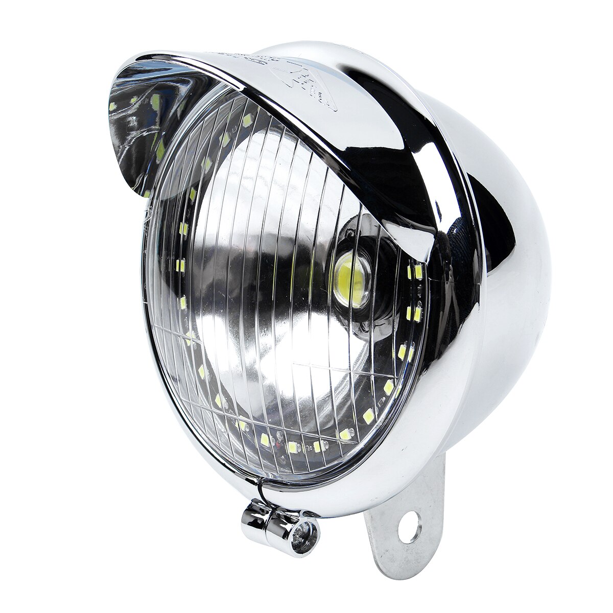 Wit 27 Led Motorcycle Angel Eye Koplamp Fog Lamp Voor Harley Chopper Bobber Cruiser Eenvoudige Installatie Koplampen: Default Title