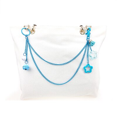 Itabag Kette Lolita Tasche Zubehör Süssigkeit Farben Einstellbare DIY Dekoration Kette für Tasche Sterne Glocken Geldbörse Zubehör H924: Blau