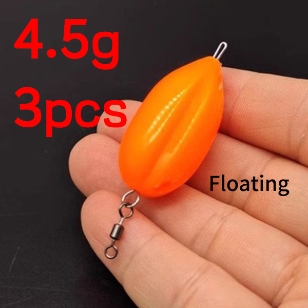 Elllv-lanzador asistido de 3 piezas, dispositivo de tiro largo flotante y hundido para señuelo de pesca, Texas Rig, accesorios de contrapeso de lentejuelas: Azul