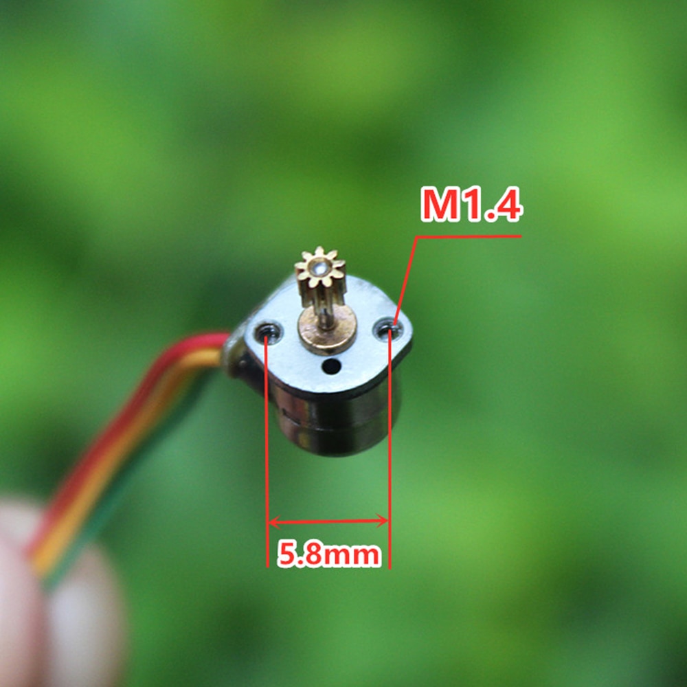 A Pair Micro 6mm Stepper Motors 2-phase 4-wire Stepping Motor 47 Ohm Step Angle 18 Degrees Small Step Motor with 9T 0.2M Gear