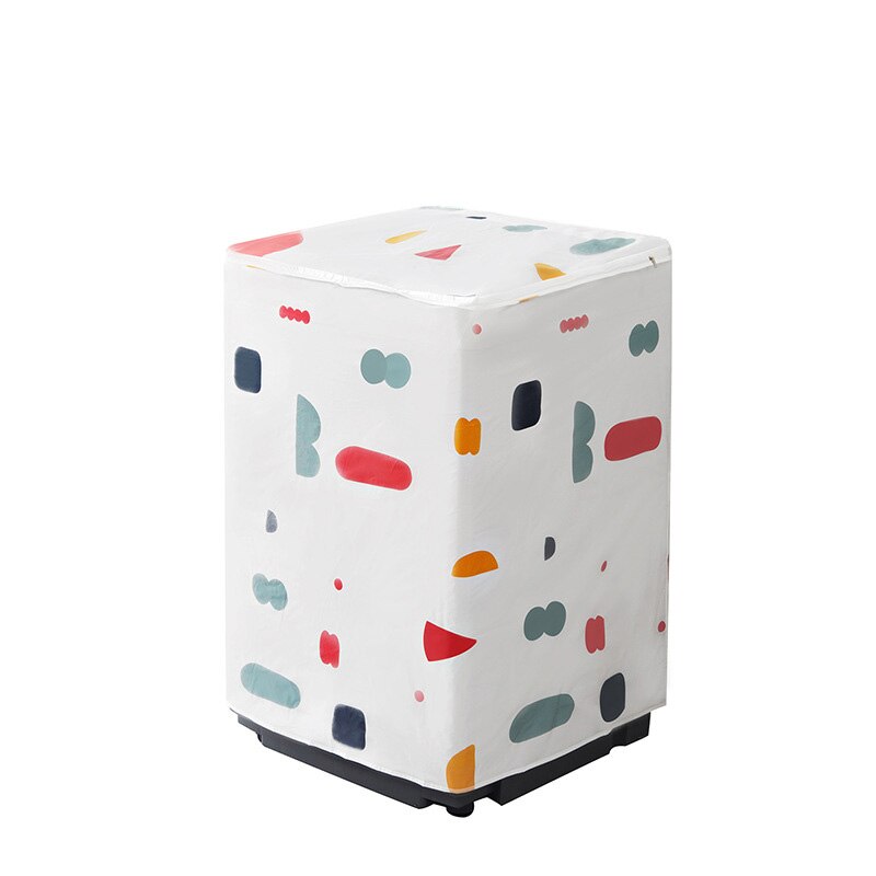 Peva vaskemaskin støvdeksel rulle snu vaskemaskindeksel blomster geometrisk vaskemaskin støvdeksel yi yue: Som bilde / Snu