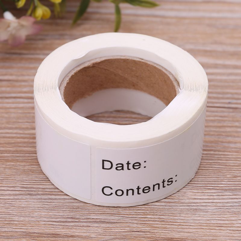 Home kitchen Food Storage Labels Refrigerator Freezer Adhesive Sticker DIY 125pcs/roll