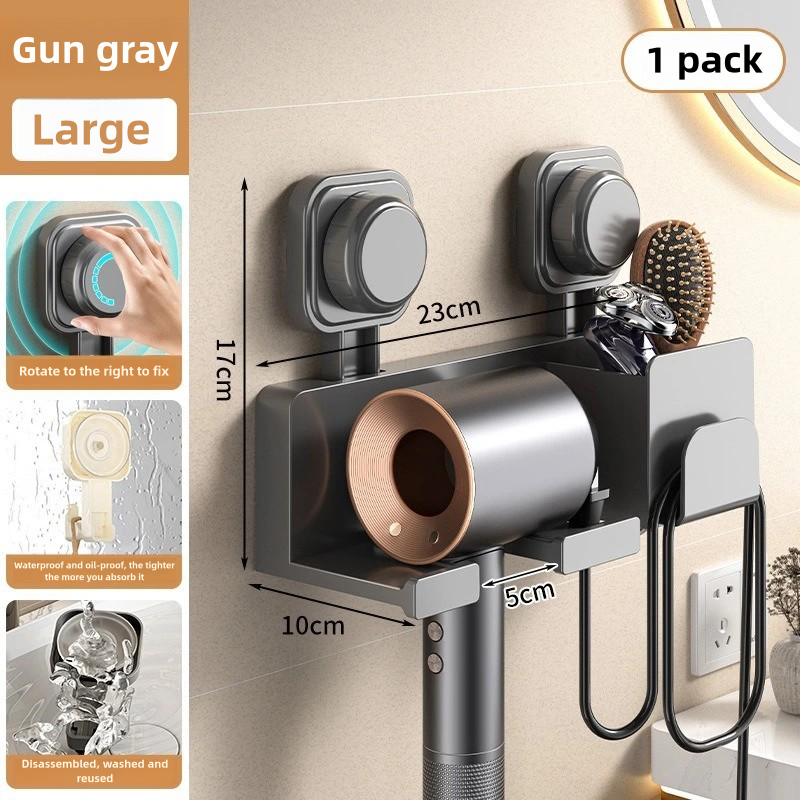 1 Toilet Blower Holder Shelf Bathroom Accessories Hair Dryer Holder Wall Dryer Cradle Straightener Stand Hairdryer Organizer Box: Yellow
