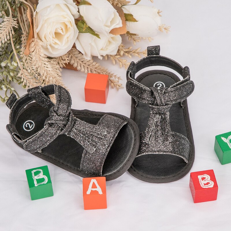 KIDSUN Neue Baby Mädchen Sadals Junge alias Bling Schuhe Baumwolle Anti-rutsch Sommer Prinzessin Erste Wanderer