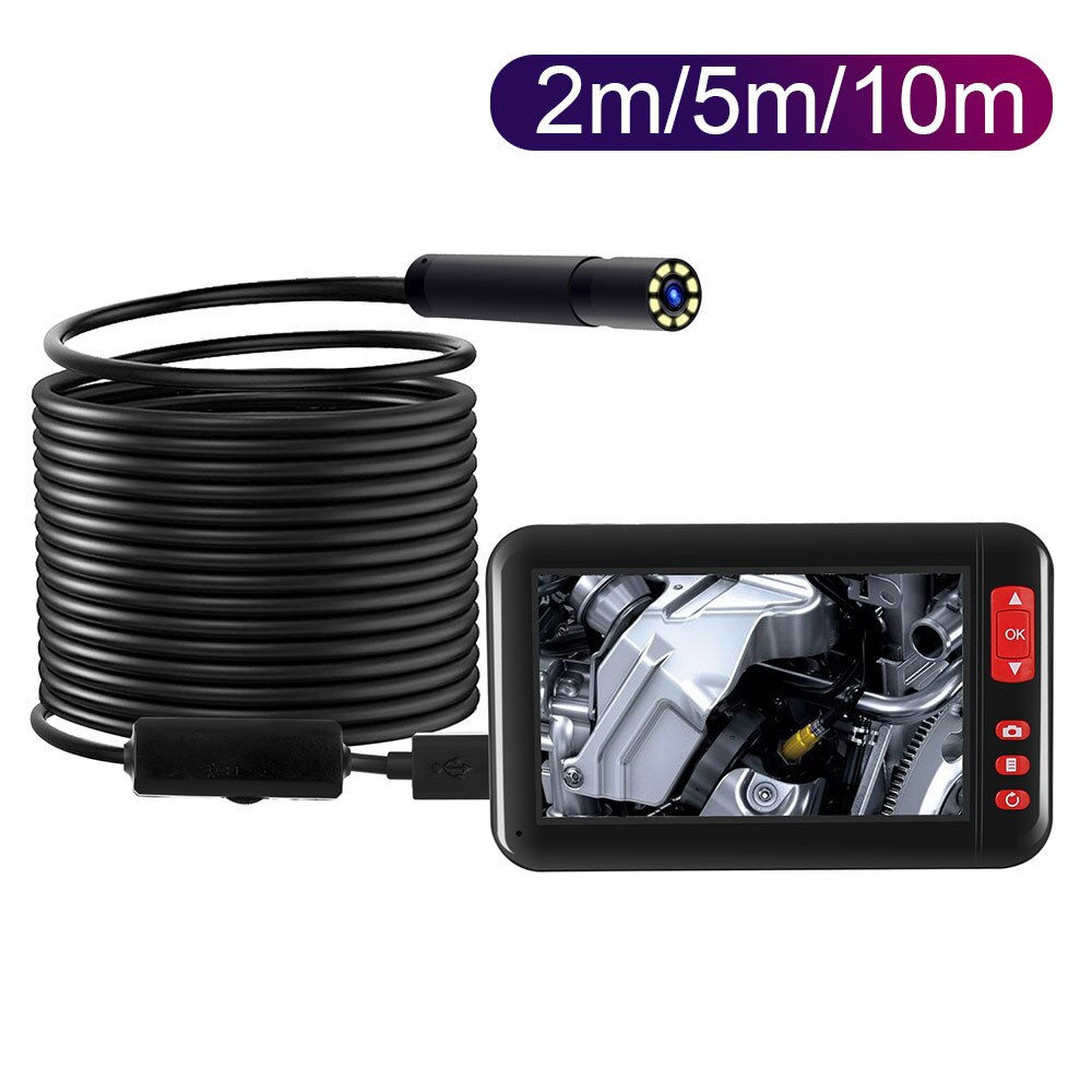 Visual Endoscope 4.3 Inch Ear Cleaning Tool Microscope Photos Endoscope Portable 1080p Inspection Camera Real-Time Video