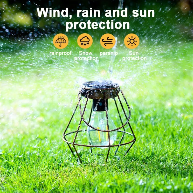 Solar Led Lampen Lantaarn Outdoor Waterdichte Decoratieve Kroonluchter Hanglamp Huis Tuin Opknoping Retro Camping Decor Lantaarn