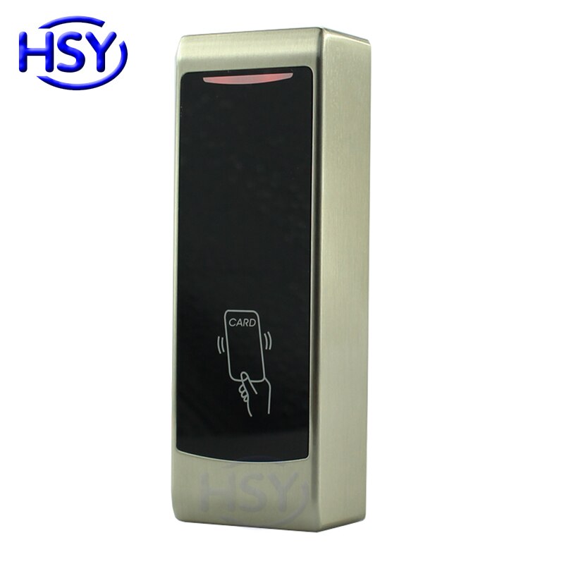 Hsy metalen behuizing touch toetsenbord standalone controller lezer rfid em kaart enkel deur toegangscontrolesysteem met 10 stuks gratis sleutelhangers