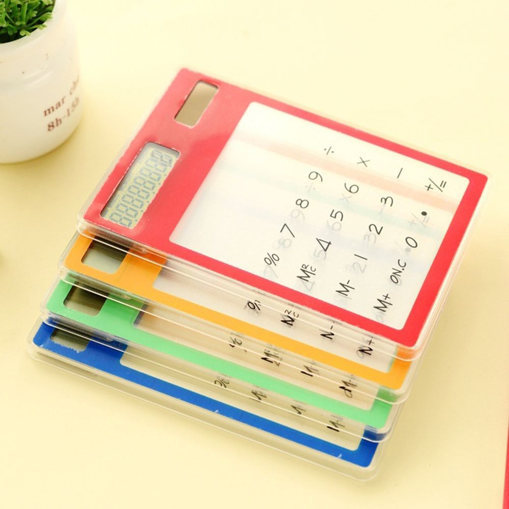 Stationery Candy Slim Solar Energy Touch Clear Scientific Calculator Student School Office Exam Supplies Birthday