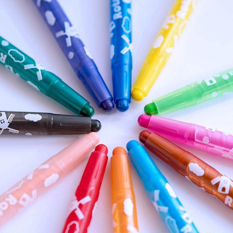 10 ceras de colores Pastel aceite creativa lápiz de color Graffiti pluma niños pintura dibujo Kawaii papelería Set no-tóxicos Crayon