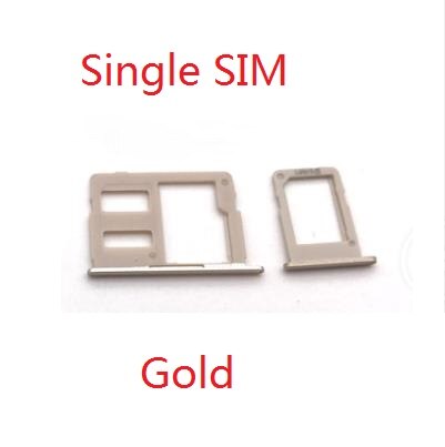 Single / Dual SIM For Samsung Galaxy J3 J5 J7 /J330 J530 J730F SIM Card Tray Slot Holder Adapter Accessories: Single SIM Gold