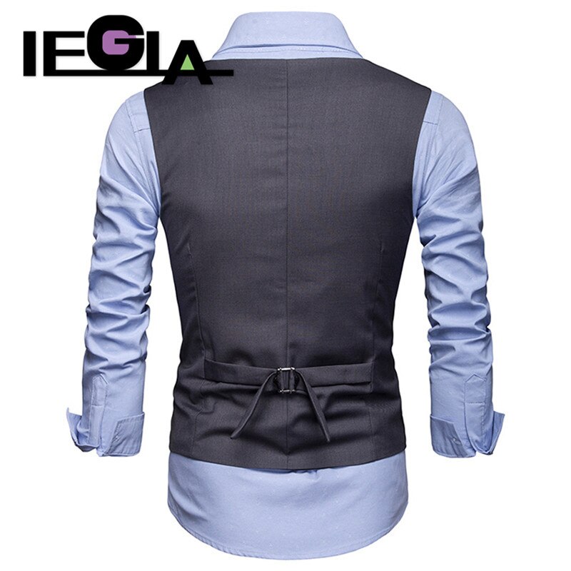 Vest Mannelijke Mode Gentleman Pak Vesten voor Mannen Classic Party Bruiloft Vest Jassen Vest Paars Kleur Jassen