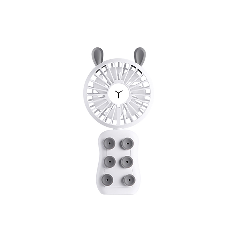 Bærbar håndholdt vandtågeventilator 2 i 1 funktioner kraftig ventilator mini udendørs vandkøling sprøjteventilator befugtningsventilator: Kanin hvid