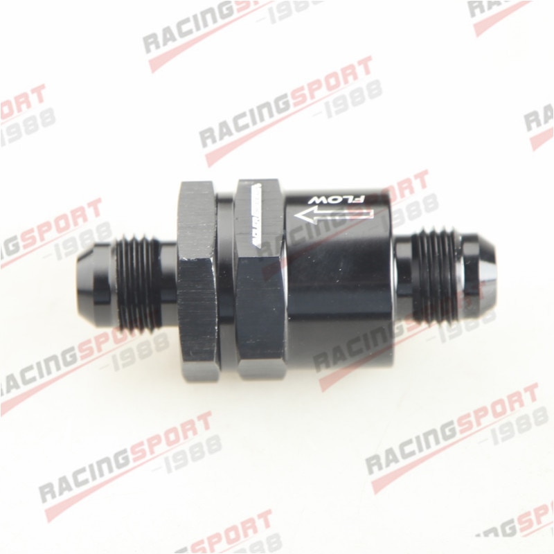 AN6 -6AN Aluminium Non Return One Way Check Valve Fuel EFI Fitting Adapter Black