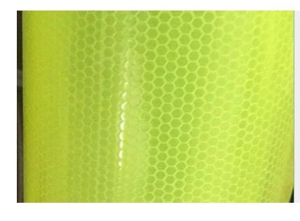 Pvc mikroprisme engineering reflekterende belægning selvklæbende vejtrafikskiltmateriale: Fluorescerende grøn