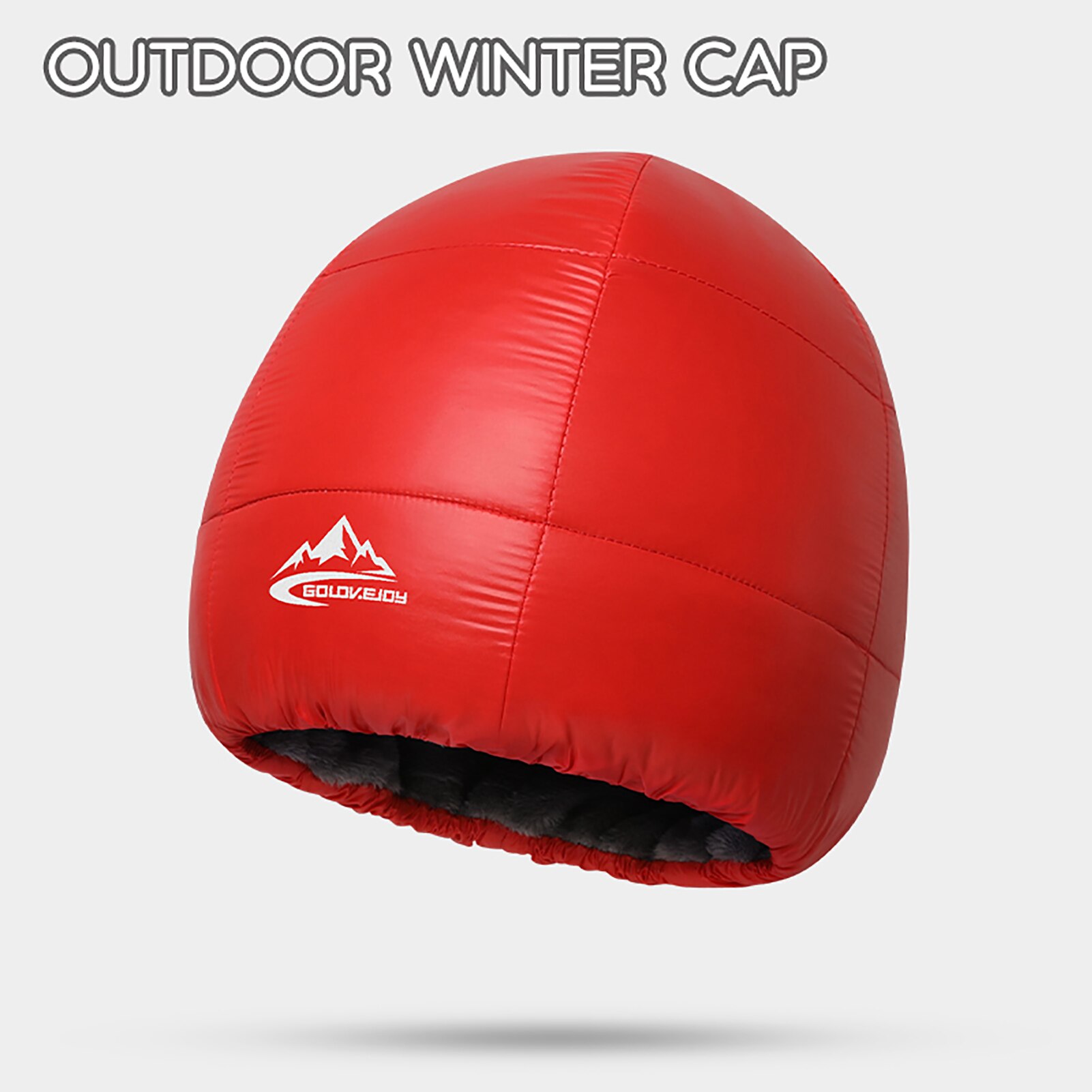 Män kvinnor utomhus vintermössa cykelmössa skidmössa tjock fleece varm vattentät vindtät cykling skridskoåkning skidmössa: Röd