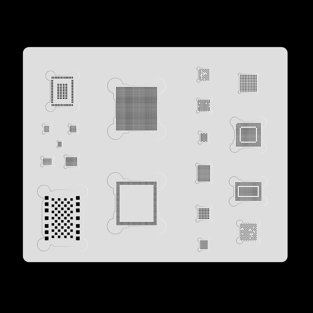 3D Bga Reballing Stencil Voor Iphone 11 Pro Xr Xs Max X 8 7P 7 6S A8-A13 Solderen netto Roestvrij Stalen Plaat