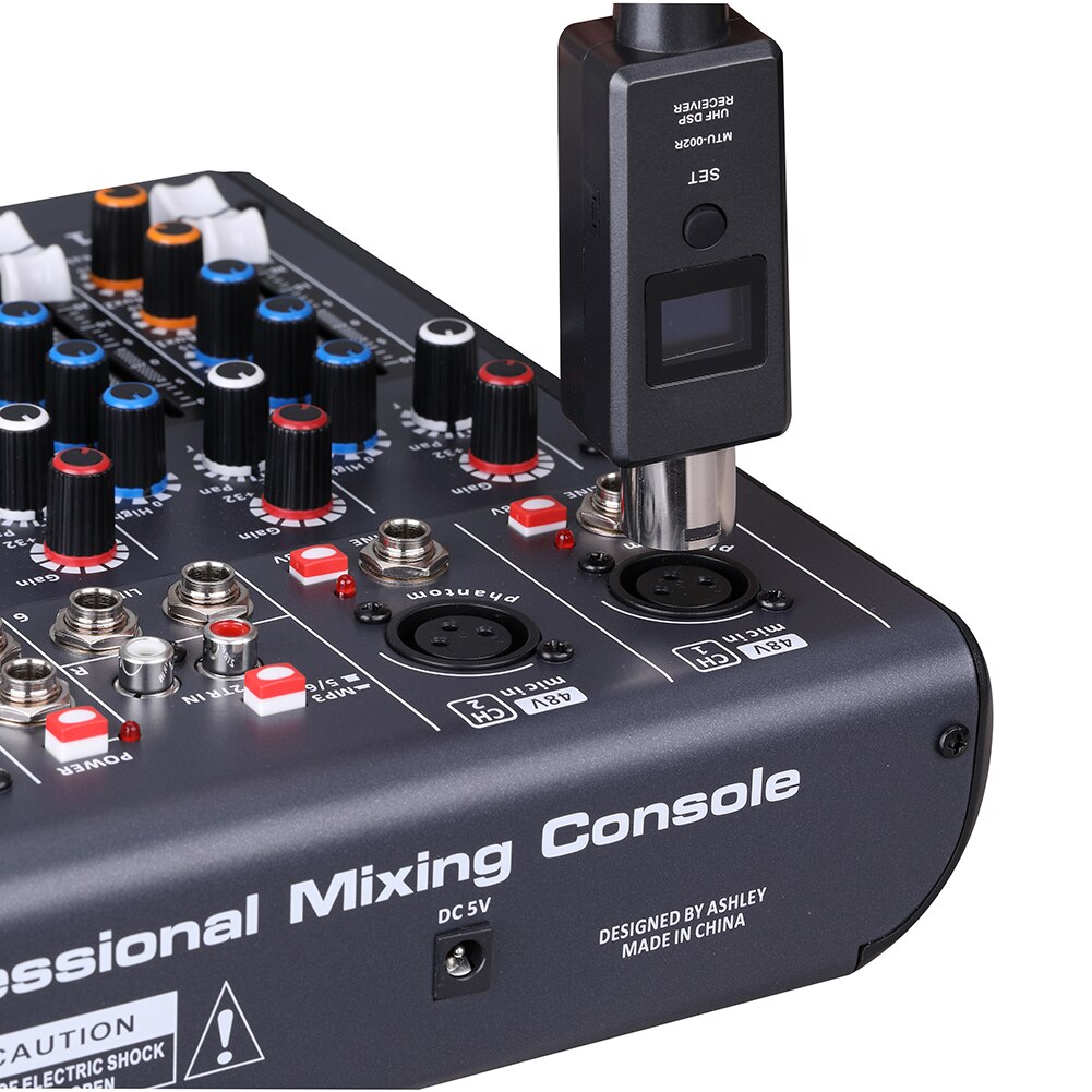 Microphone Wireless Transmitter Receiver System USB Rechargeable Support Power For Dynamic Mic/condenser Mixer Speakers