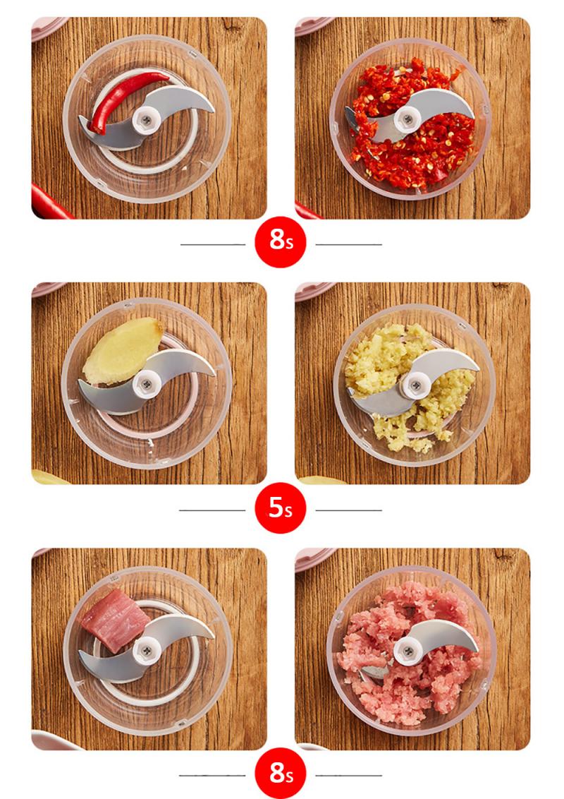 Garlic Grinder Slicer Mincing Machine Minced Hand Electric Grinder Grill Vegetable Meat Cutter Chopper Shredder Kitchen Tools