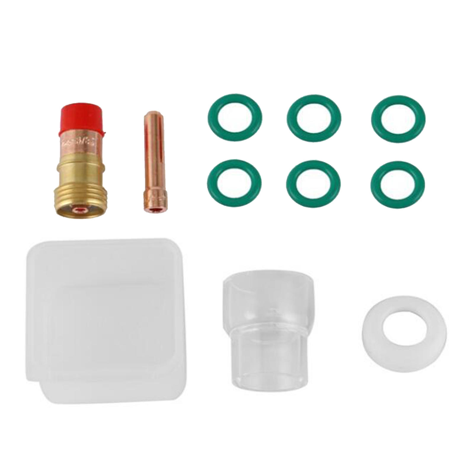 10 Pieces TIG Torch Kit Stubby Gas Lens Welding Torch Stubby Gas Lens Welding Accessories for Wp-17/18/26 Welding Torch Solderer