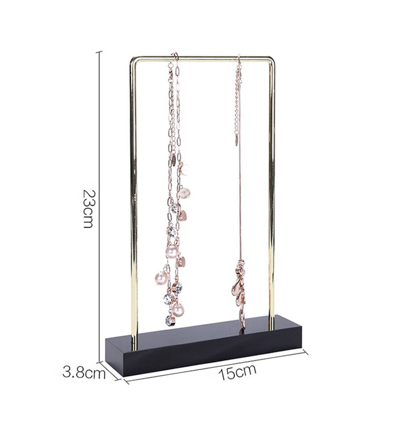 Acrilico dei monili del metallo del basamento mensola dell'organizzatore del supporto di visualizzazione per la collana del braccialetto accessori per capelli keychain gingillo della cassa del gancio: stile 2