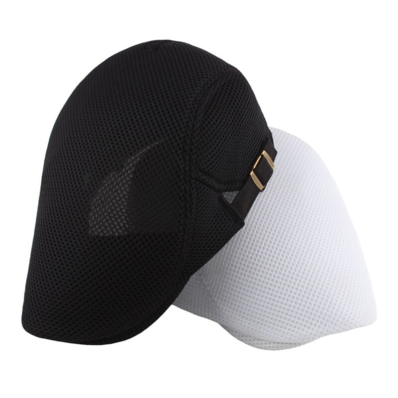 Sombrero de boina de algodón para hombre, gorra plana de malla informal, blanca, lisa, transpirable, ajustable, clásica, para verano