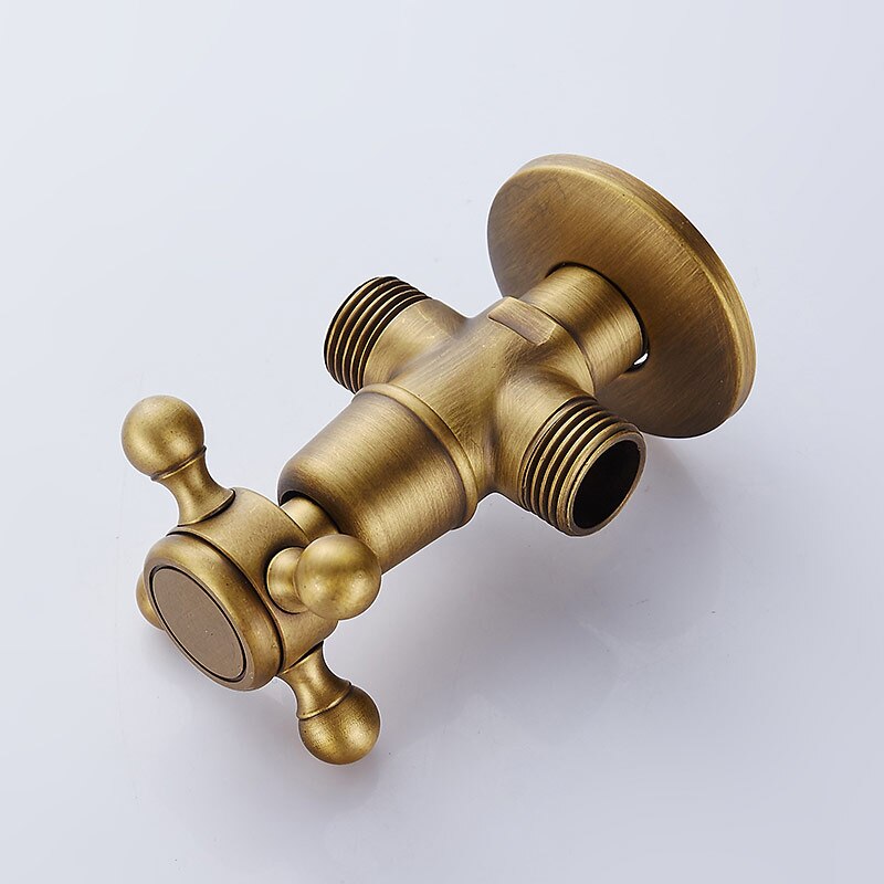 angle valve one-in-two-out water stopper water stopper valve European antique water divider mixing valve faucet tap