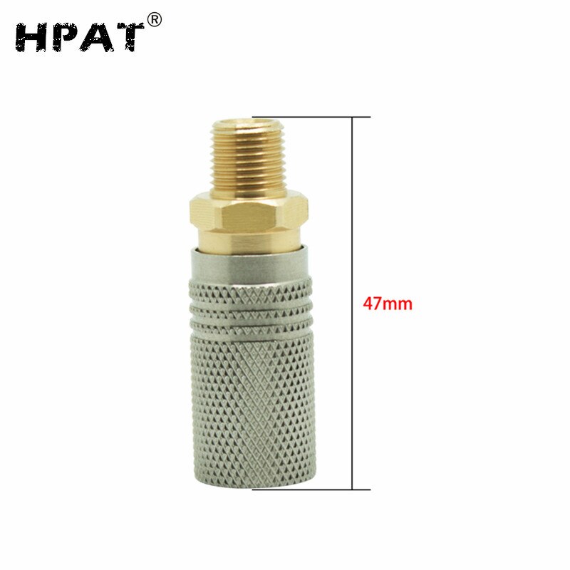 HPAT-acoplador rápido de enchufe 1/8NPT 1/8BSPP M10 * 1 rosca, estándar US C02 HPA, 2 unids/lote E